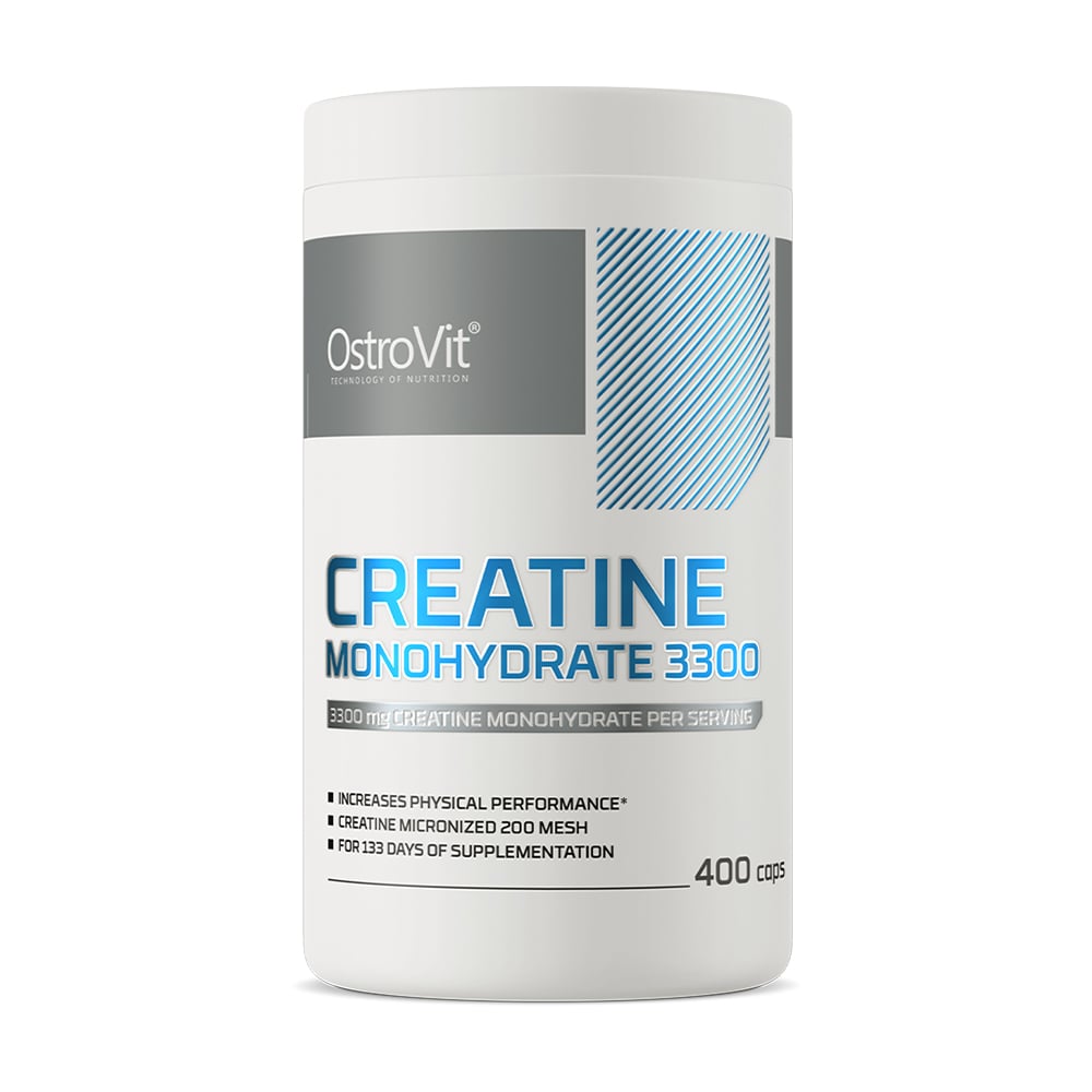 Креатин моногідрат OstroVit Creatine Monohydrate 3300 мг, 400 капсул